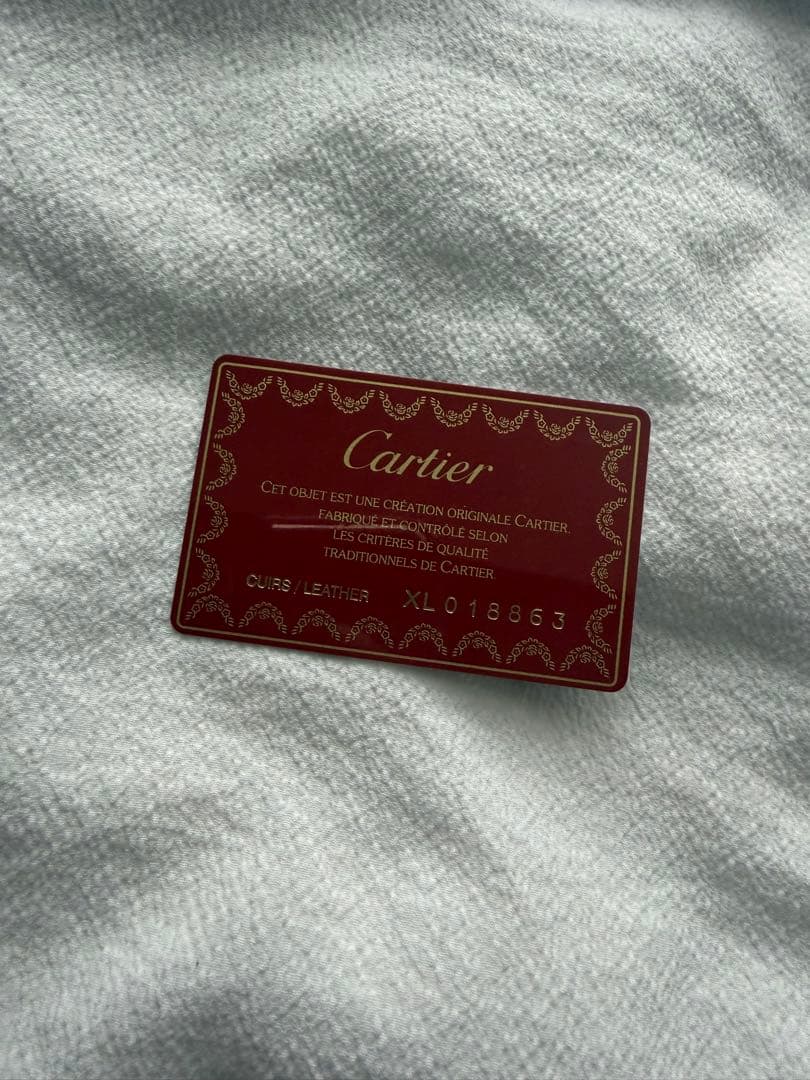 【未使用】カルティエ　マストライン　レザー　キーホルダー