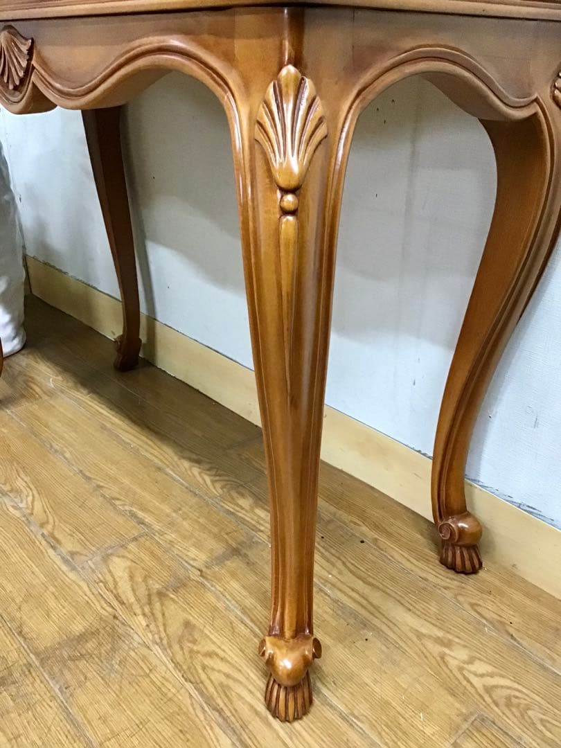 Pリン☆管27☆イタリア製☆アンティーク☆天板大理石☆コンソールテーブル