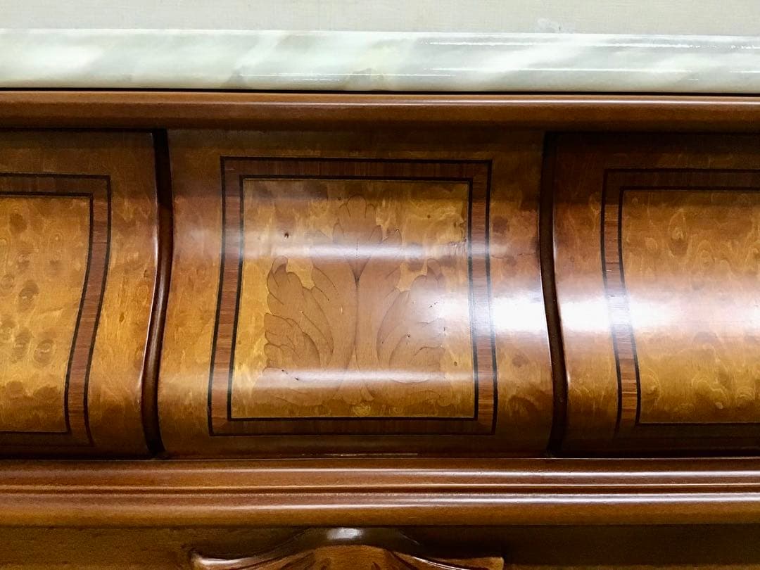 Pリン☆管27☆イタリア製☆アンティーク☆天板大理石☆コンソールテーブル