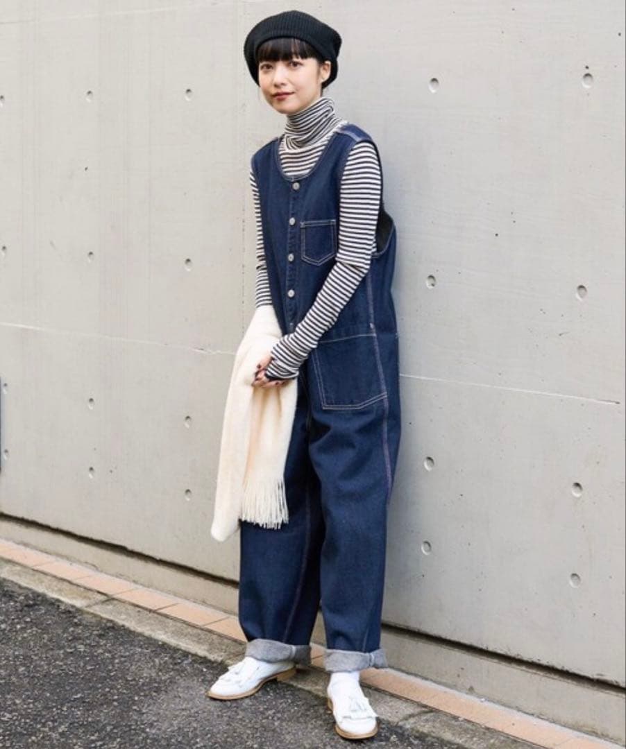 SOMETHING × FREAK'S STORE 別注ボタンフライサロペット