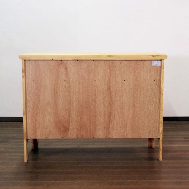 カントリー調パイン無垢材キャビネット幅120cm 収納チェスト（301）