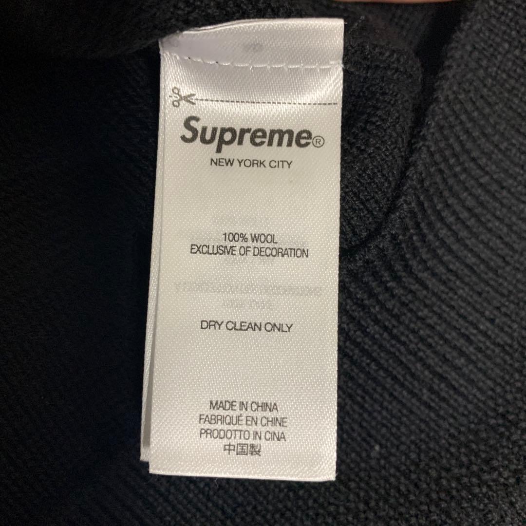 トップス supreme stripe zip up polo sweater L