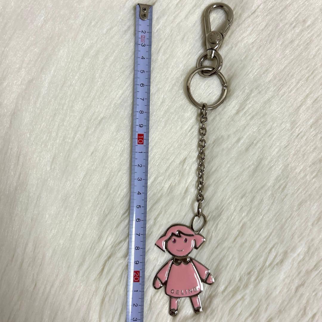 CELINE セリーヌ ピンク 少女モチーフ キーホルダー キーリング