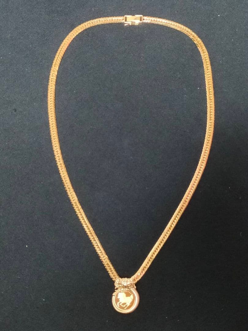 18Kドラゴン枠　馬25/1onz　ネックレストップ