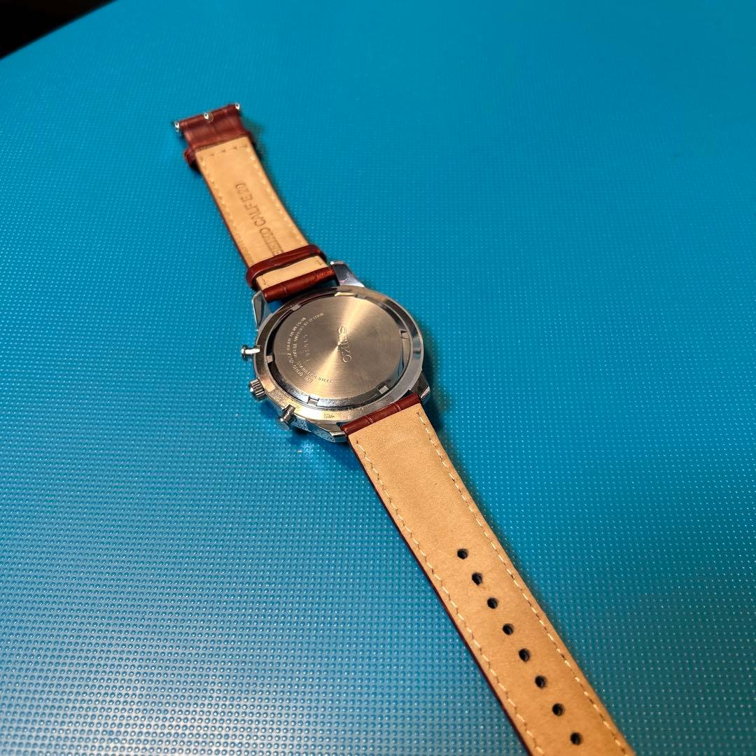 セイコー クロノグラフ レザーバンド 時計