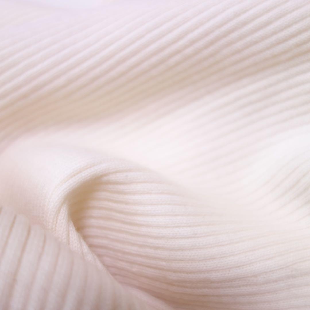 美品 ドゥーズィエムクラス TEX リブ タートルネック ニット ホワイト