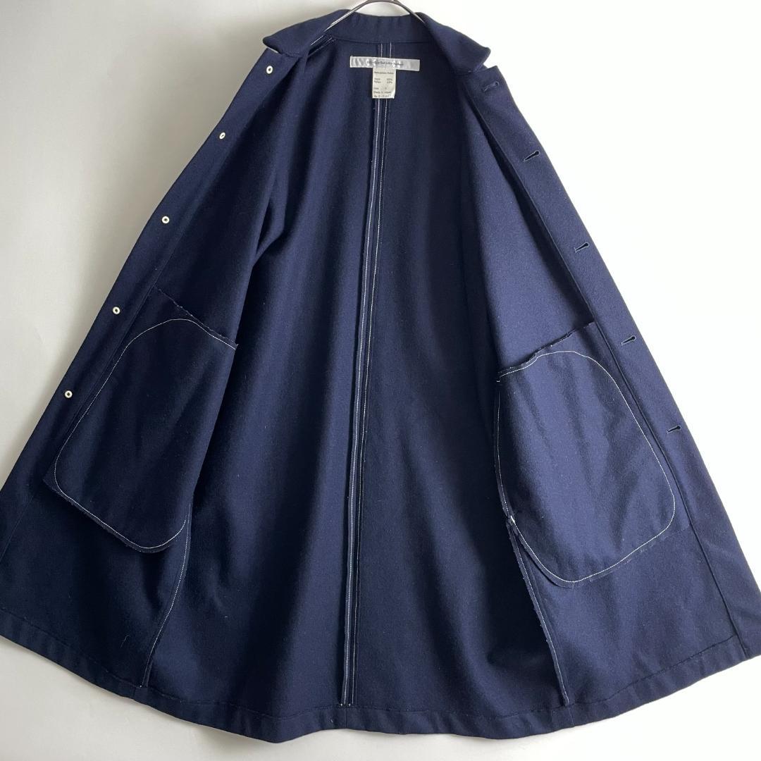 美品 EEL (kc) ドロップショルダー オーバーコート ウールメルトン 比翼