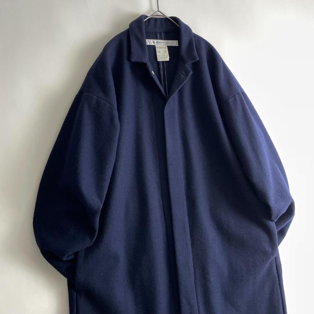 美品 EEL (kc) ドロップショルダー オーバーコート ウールメルトン 比翼