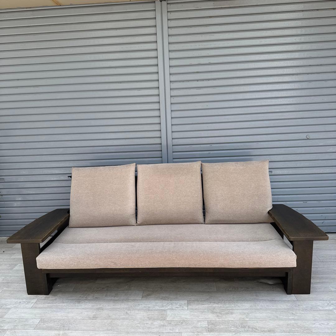 イバタインテリア 飛騨家具 木製フレーム 三人掛けソファー