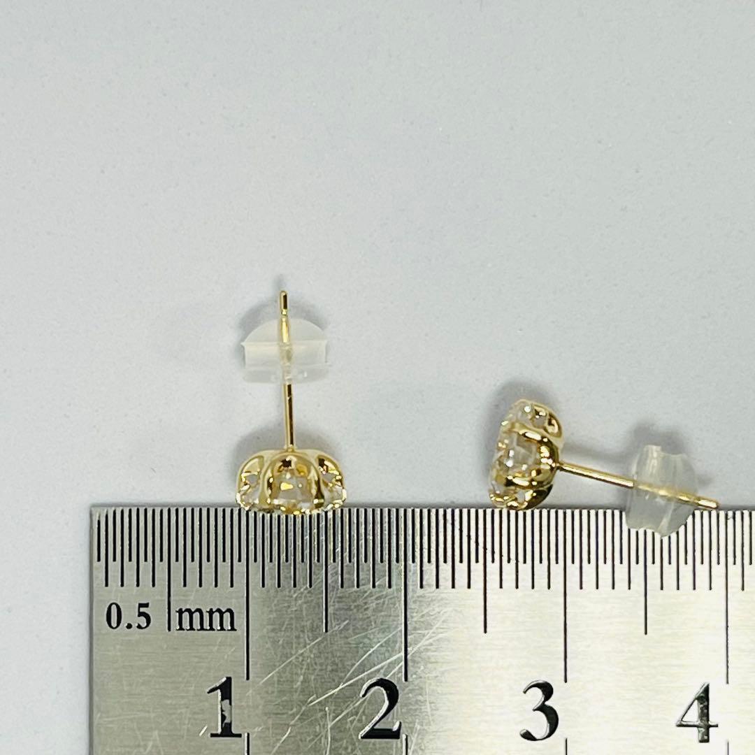 K18YG 大粒♪モアッサナイトダイヤモンド　H&C　1.80カラット　ピアス