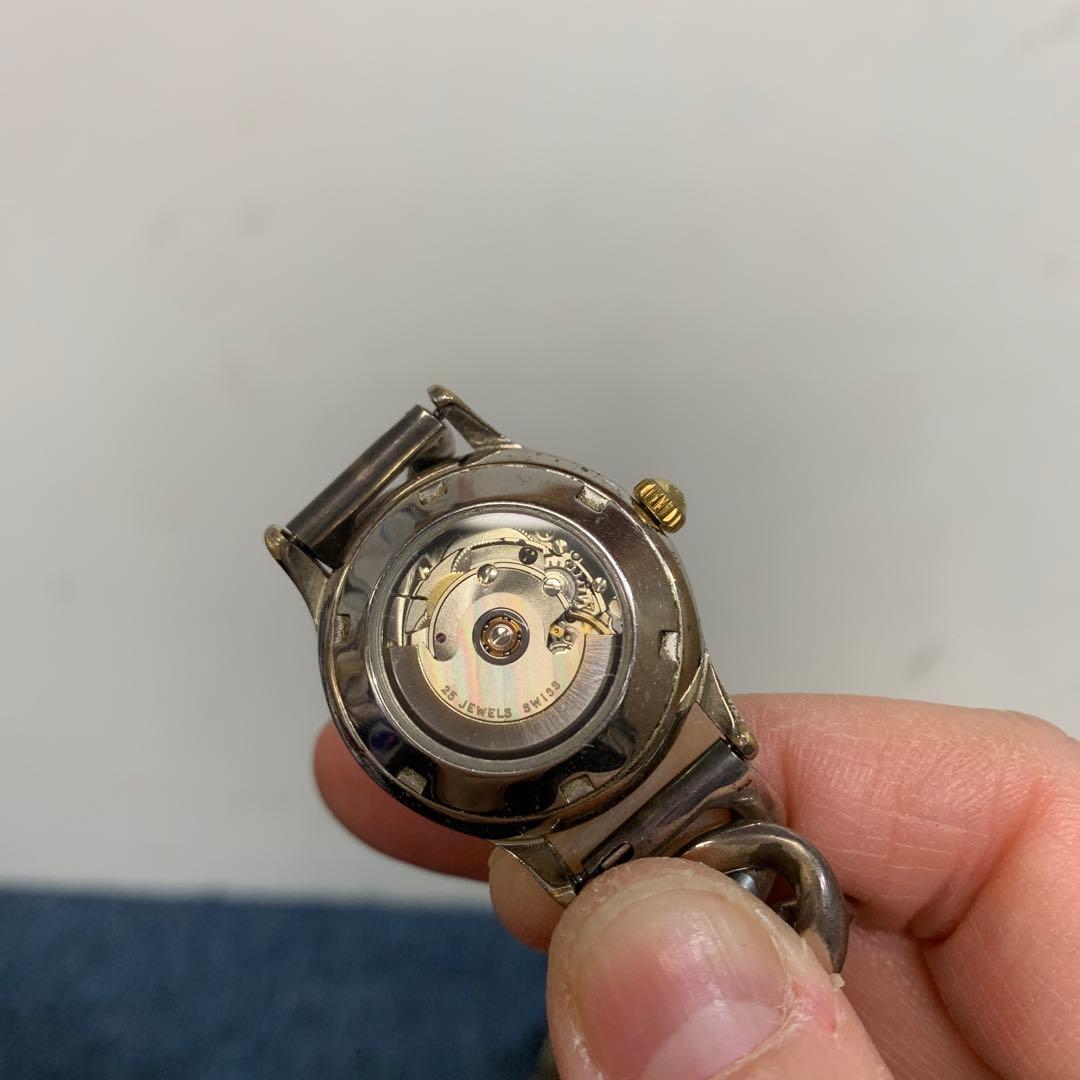 【希少】Clio blue クリオブルー 自動巻き シルバー925 時計 裏スケ