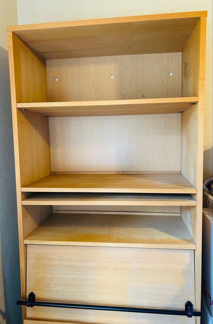 【メルカリ市価格】用途色々MUJIの棚 本棚食器棚 趣味の棚 棚板、カバー調整可