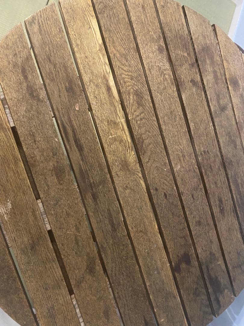 木製円形折りたたみテーブル