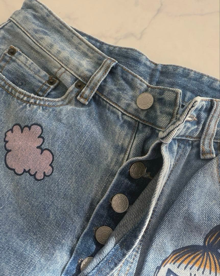 ラ*ん様 最高品質　スーパーバギー　フィット　ジーンズ　S 定価12万