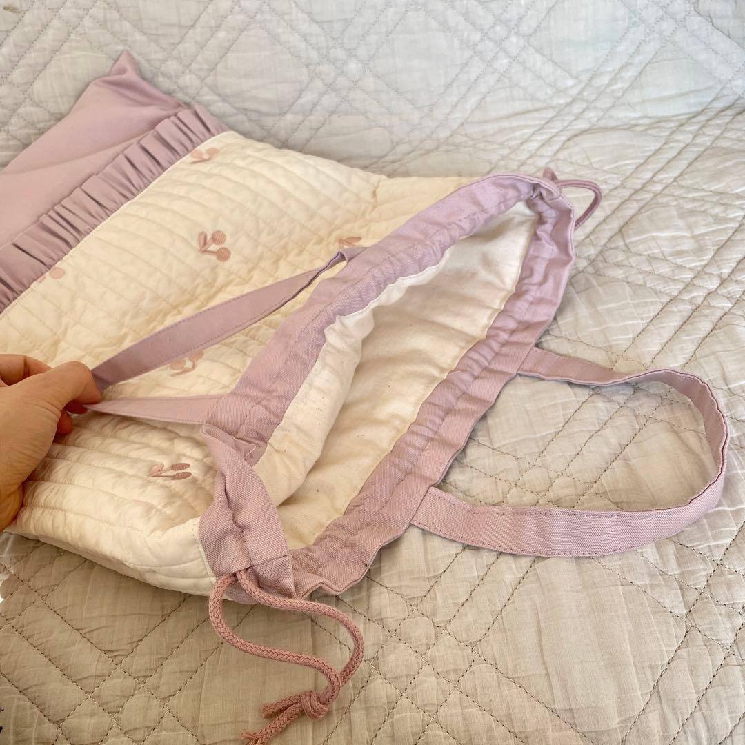 さくらんぼヌビ　レッスンバッグ　上靴袋　お着替え袋　セット