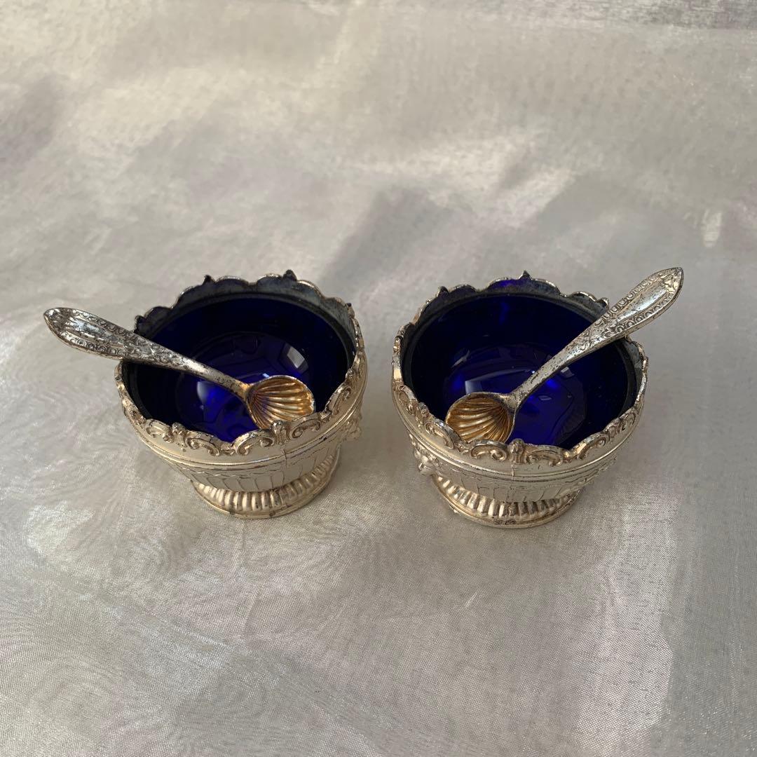 アンティーク　希少　銀製品　調味料入れ　骨董　日本製