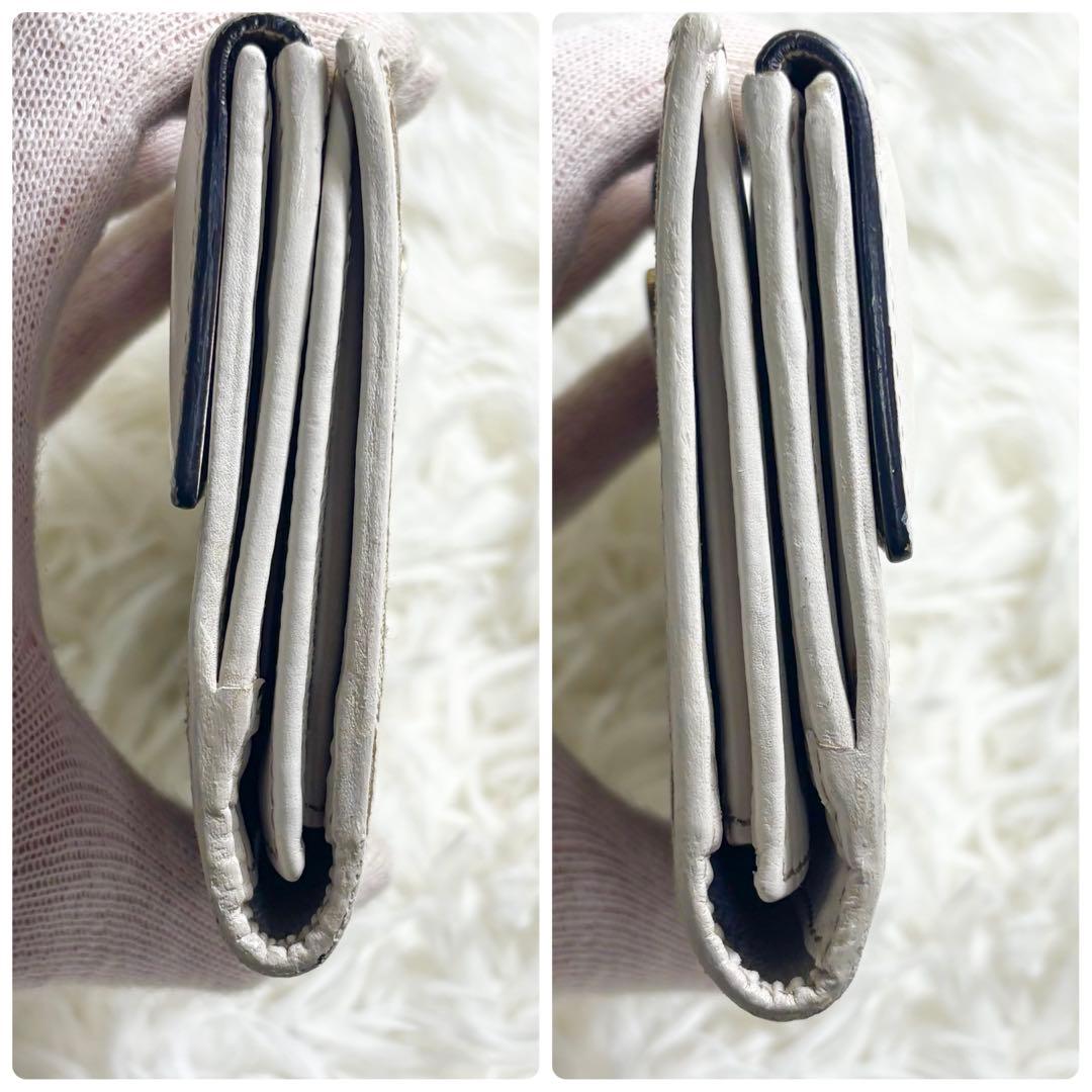 美品✨GUCCI GGキャンバス ラブリーハート 長財布 ホワイト　白　折り財布