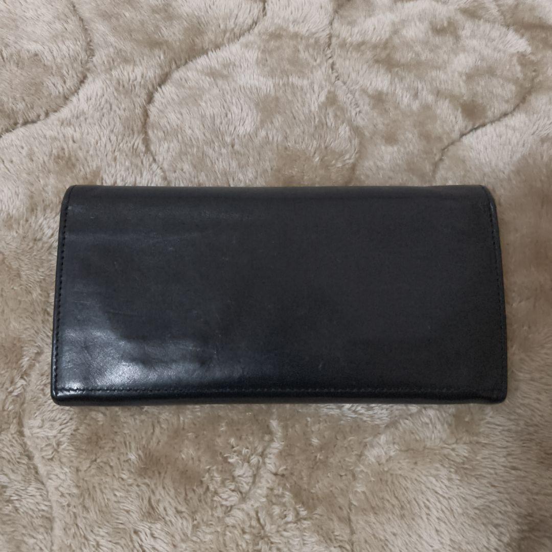 IL BISONTE ブラックレザー長財布
