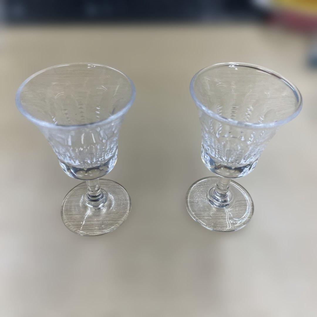 【値下げ/刻印有】カガミクリスタル 各務恭三 リキュールグラス 2客 各務恭