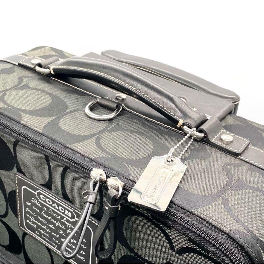 【希少】極美品 コーチ キャリーケース スーツケース シグネチャー ブラック