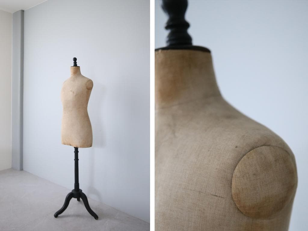 フランスアンティーク◇レディーストルソー/女性ボディ/マネキン/人形(86-40