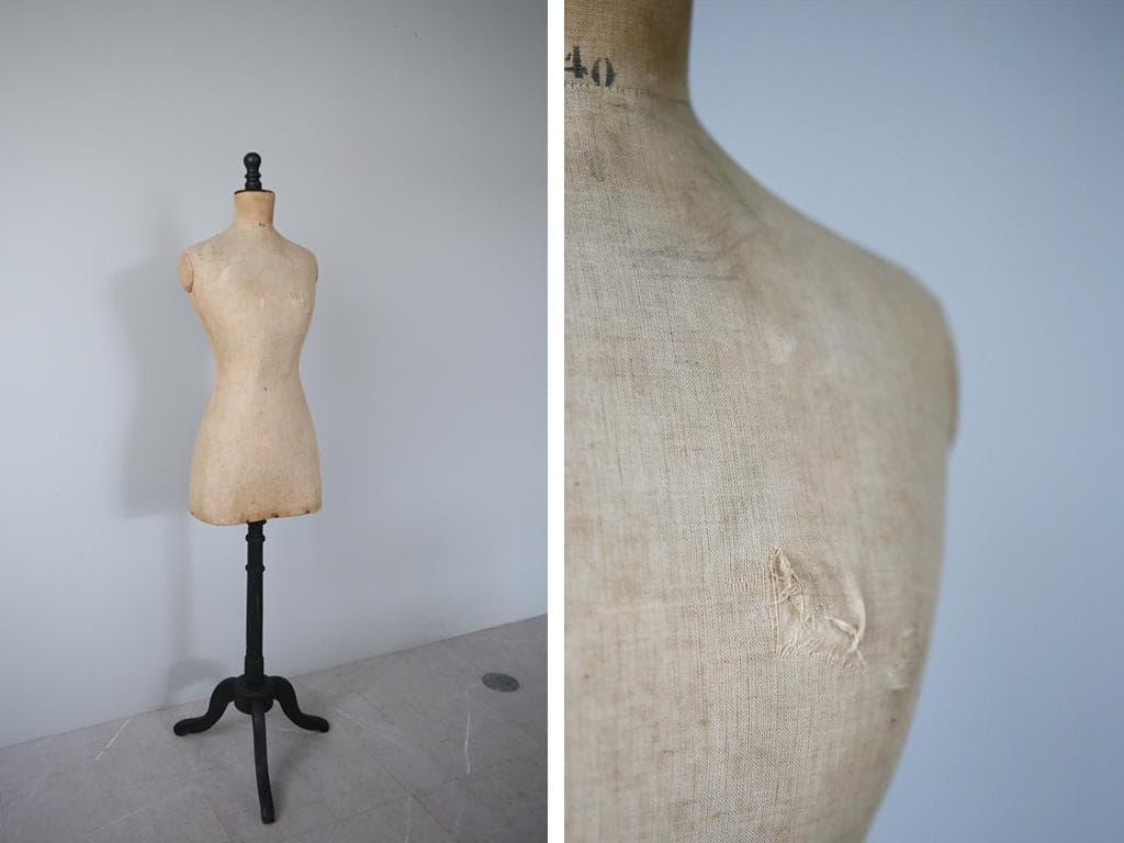 フランスアンティーク◇レディーストルソー/女性ボディ/マネキン/人形(86-40