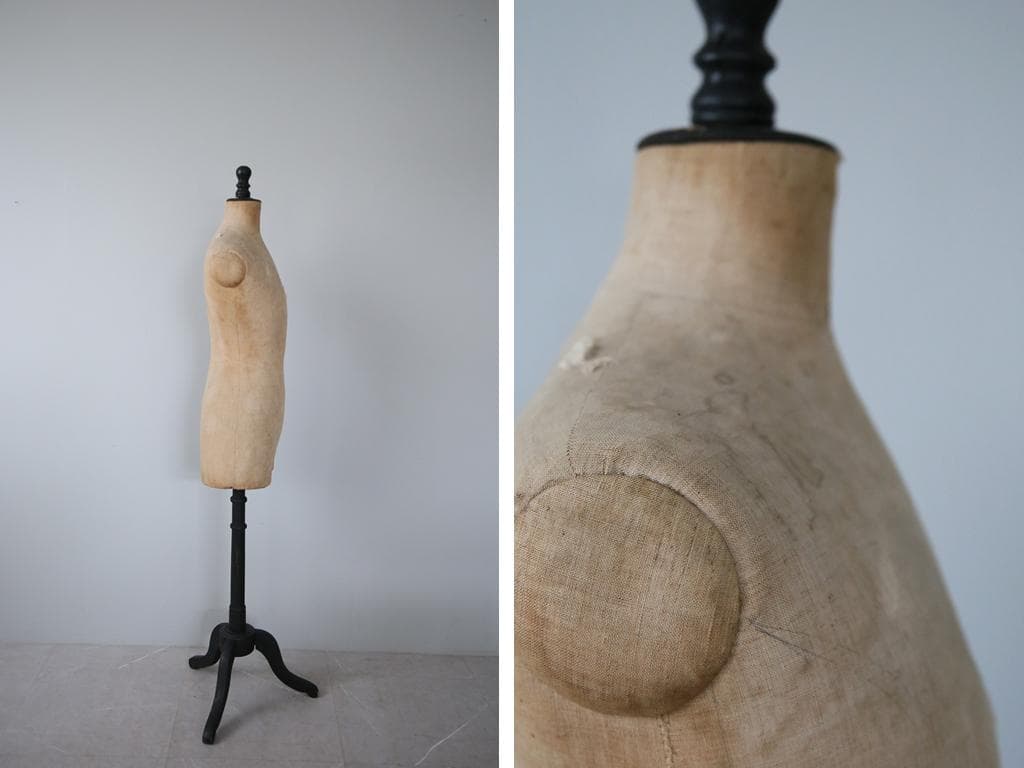 フランスアンティーク◇レディーストルソー/女性ボディ/マネキン/人形(86-40