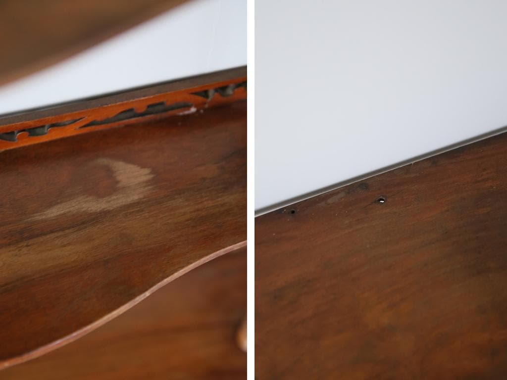 フランスアンティーク木製ウォールシェルフ/壁掛けラック/飾り棚(90-213)