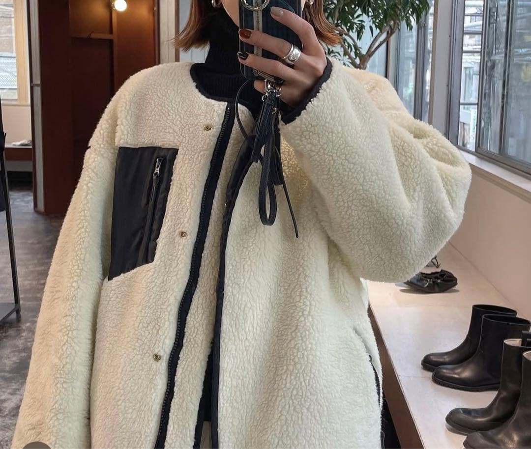 epa リバーシブルキルティングボアコート　Sサイズ