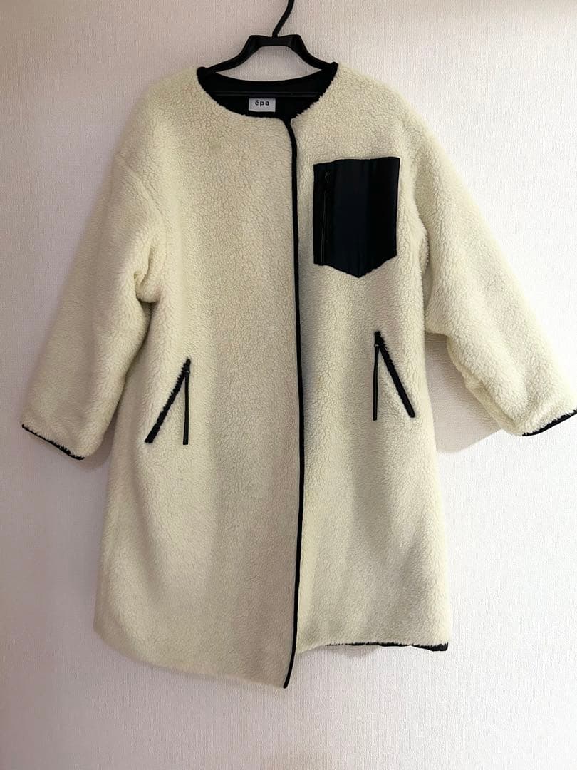 epa リバーシブルキルティングボアコート　Sサイズ