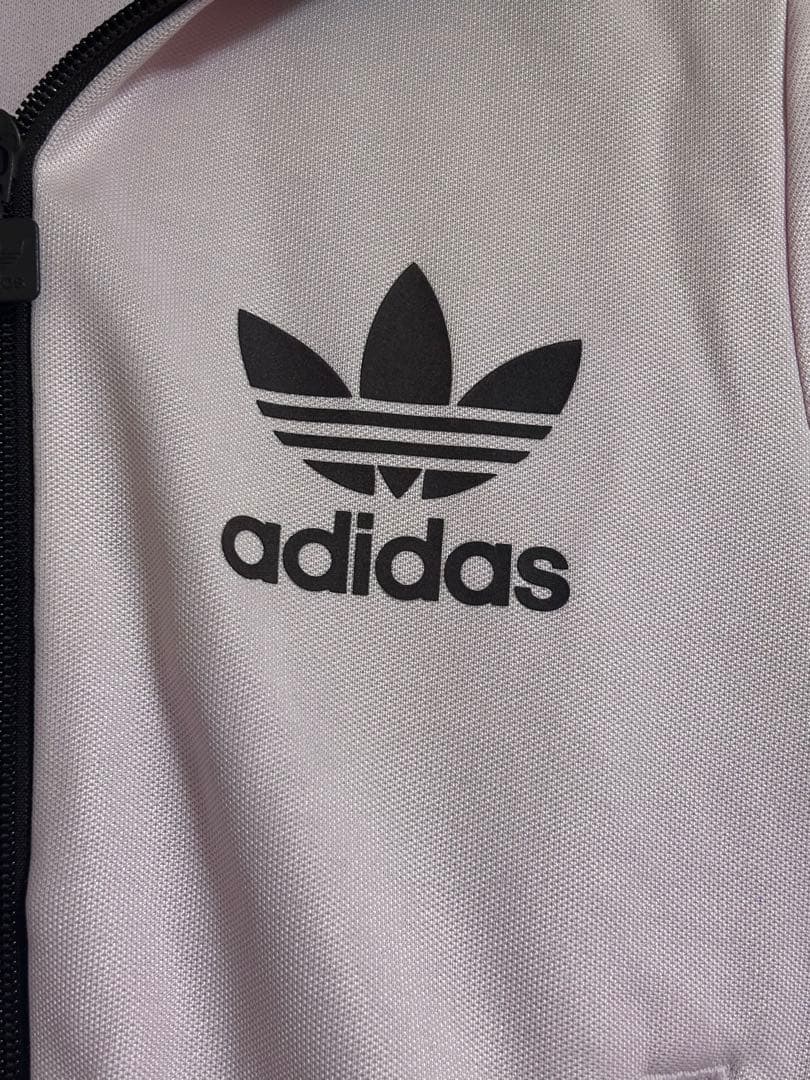adidas ピンクブラウン トラックジャケット　ジャージ S
