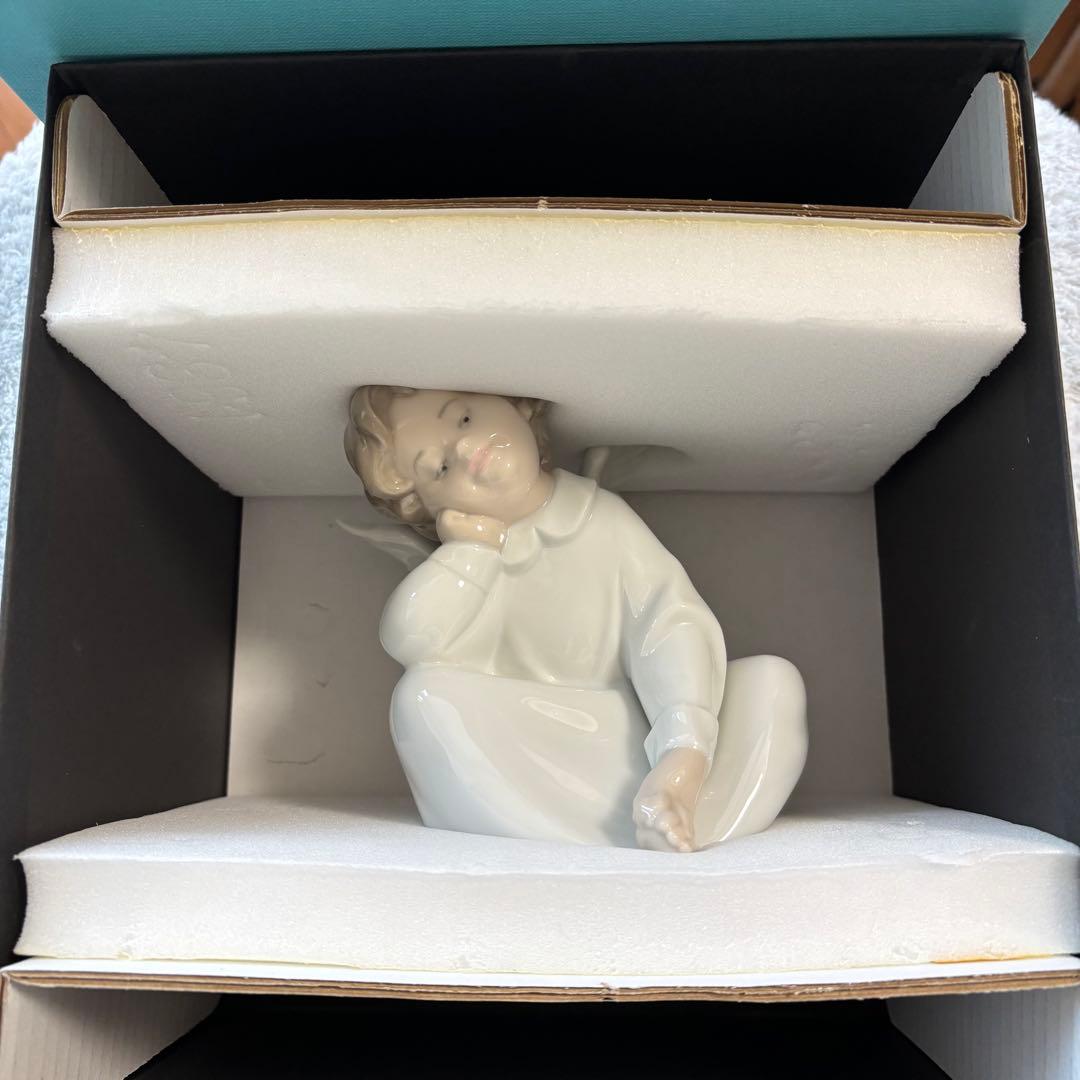 【新品・箱付き】リヤドロ 天使の考えごと（なんとかなるよ）