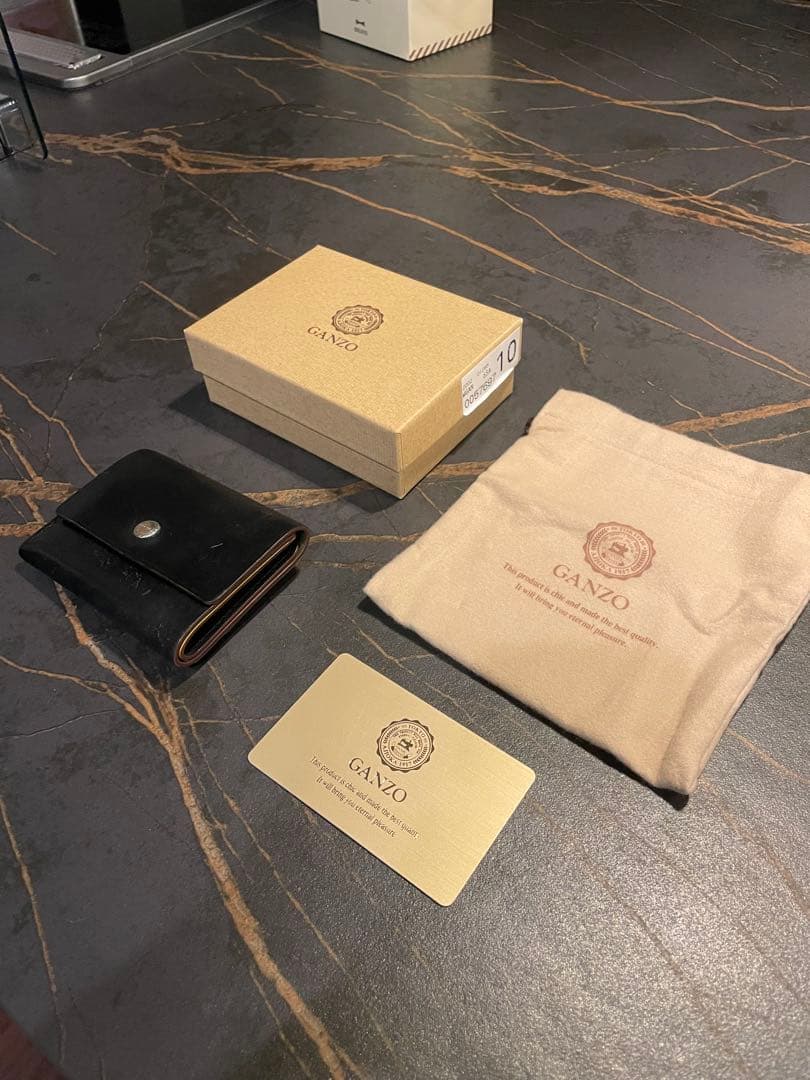 (SCHPERTOR)GANZO ガンゾ　三つ折り財布 黒 レザー