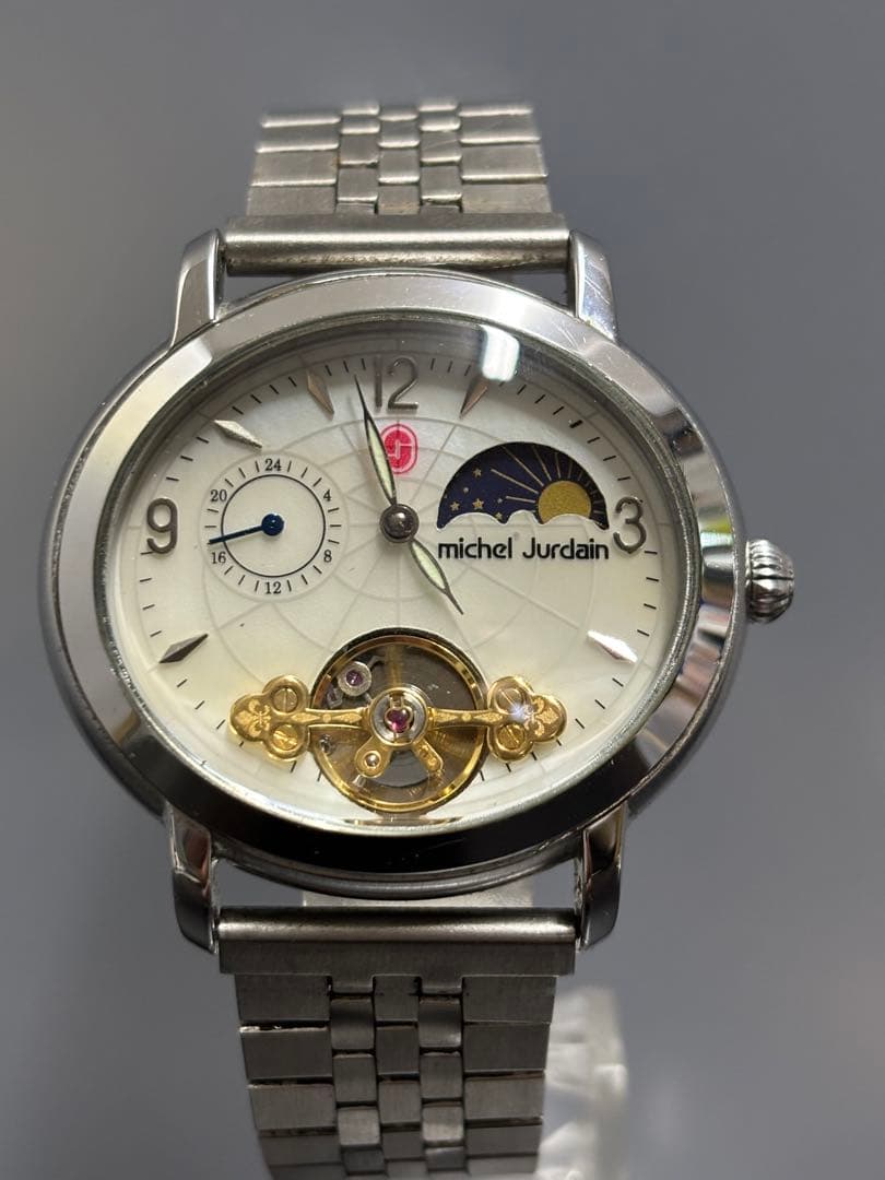 【美品】michelJurdian ミッシェルジョルダン からくり時計 手巻き