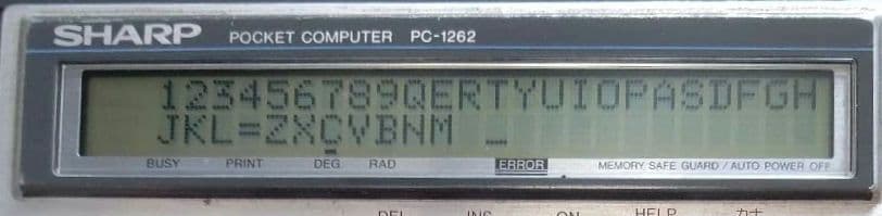 希少！SHARP PC-1262 ポケットコンピュータ 通電・動作確認済①