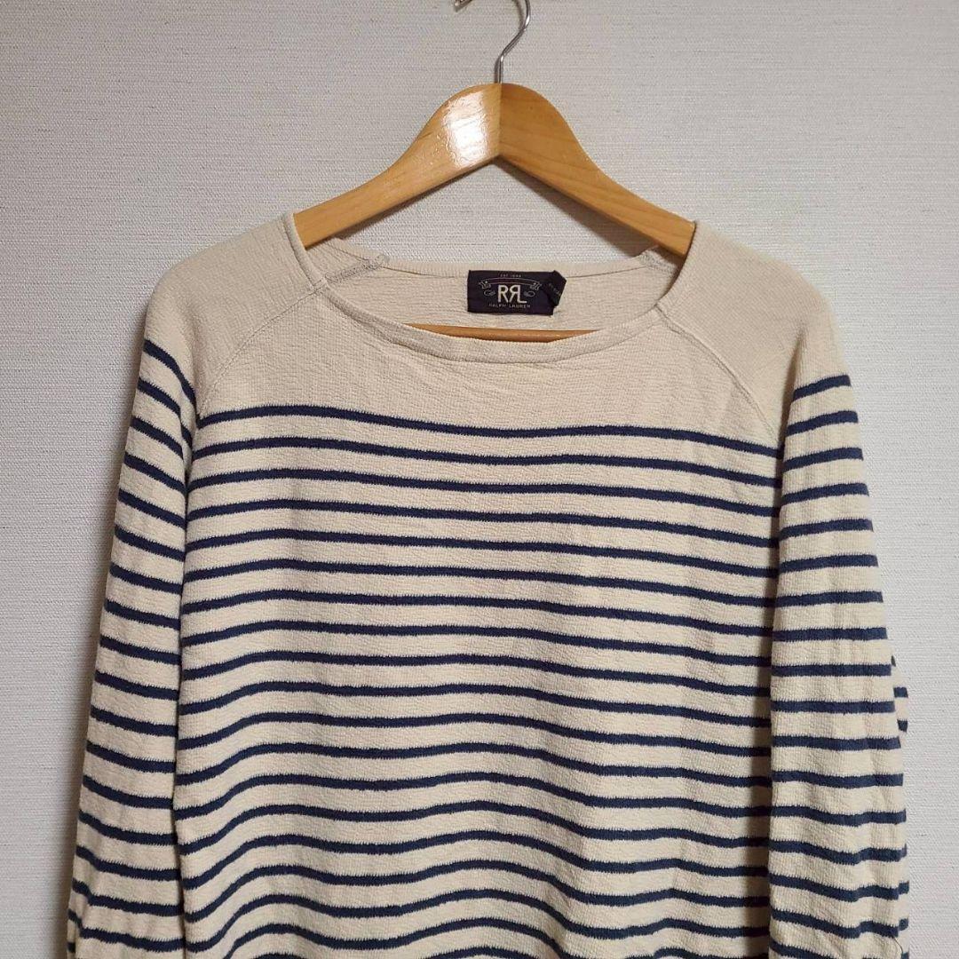 ダブルアールエル RRL ラルフローレン ボーダー Tシャツ 半袖 ロンT S