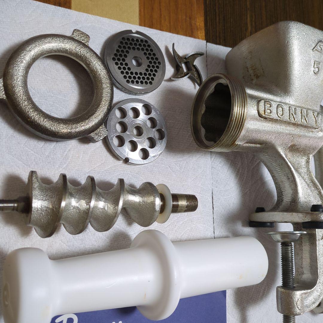 Bonny 手動ミンサー No.5 取扱説明書付き