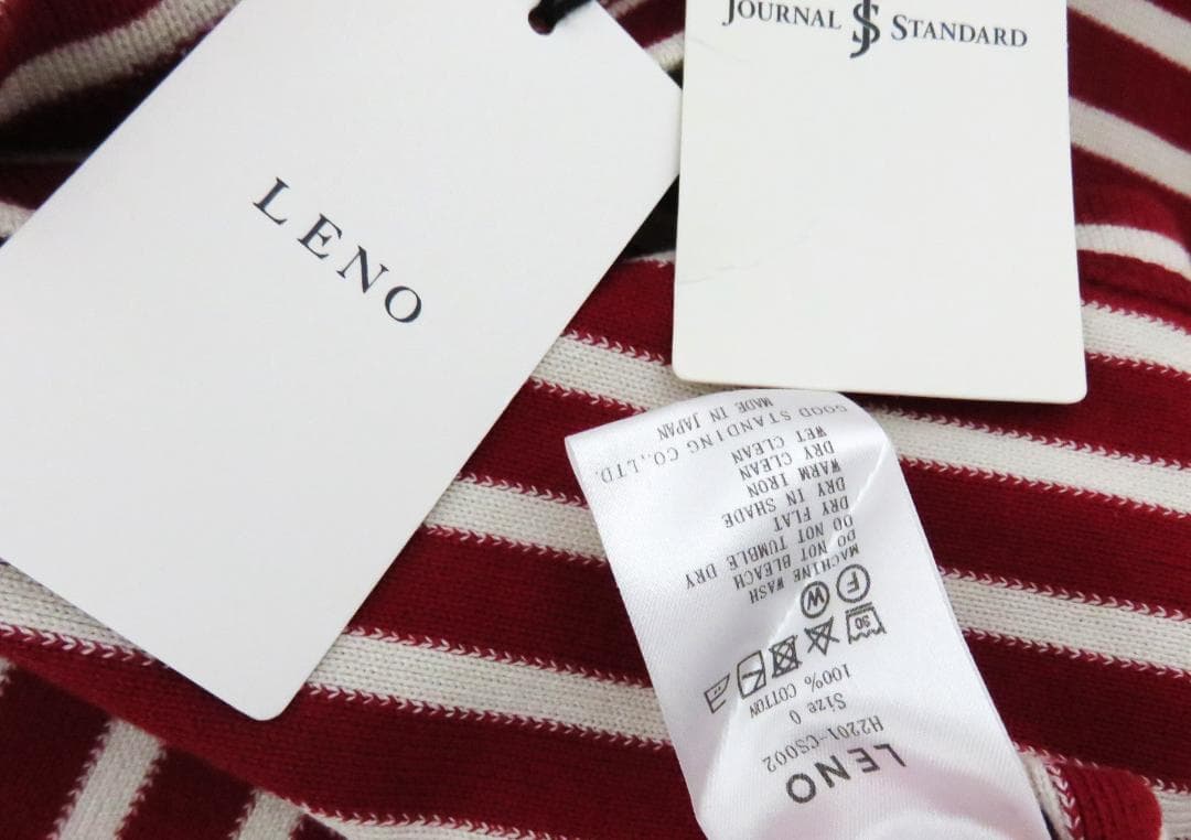 定価2.2万 新品 LENO BASQUE SHIRT 0 レッド ホワイト