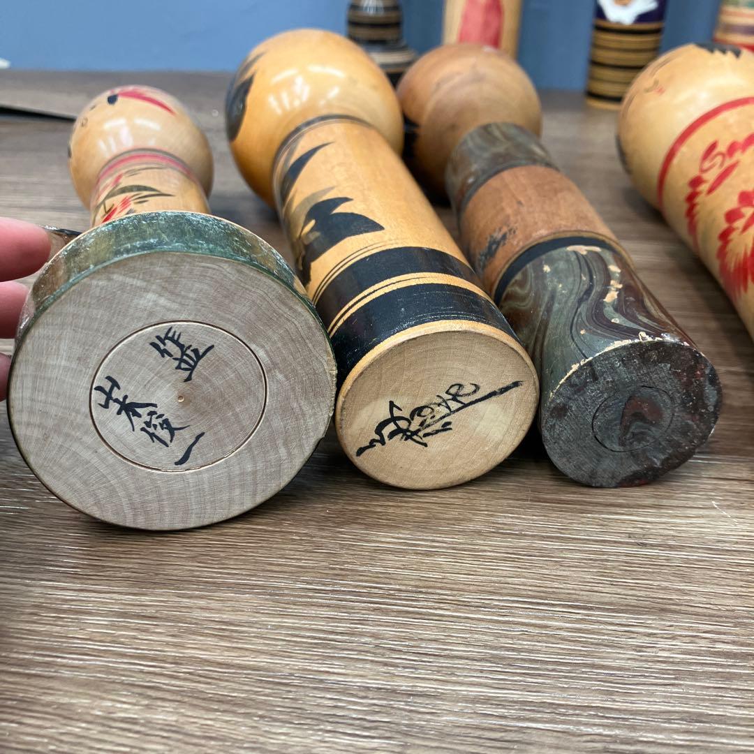 D-3 伝統こけし 創作こけし まとめ売り 18体セット 鳴子 遠刈田 置物