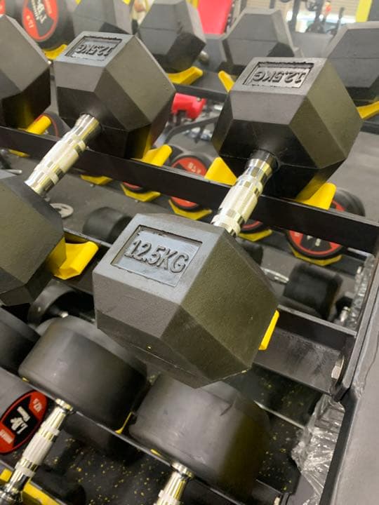 ラバーヘックス  ダンベル12.5kg から20kg