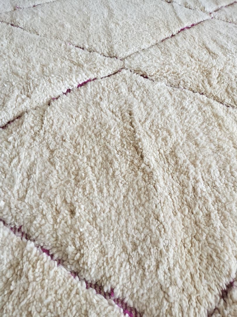 新品/アイボリーベースダイヤ柄平織りマゼンタピンク　ベニワレンNo.614