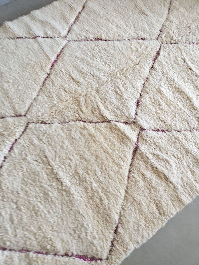 新品/アイボリーベースダイヤ柄平織りマゼンタピンク　ベニワレンNo.614