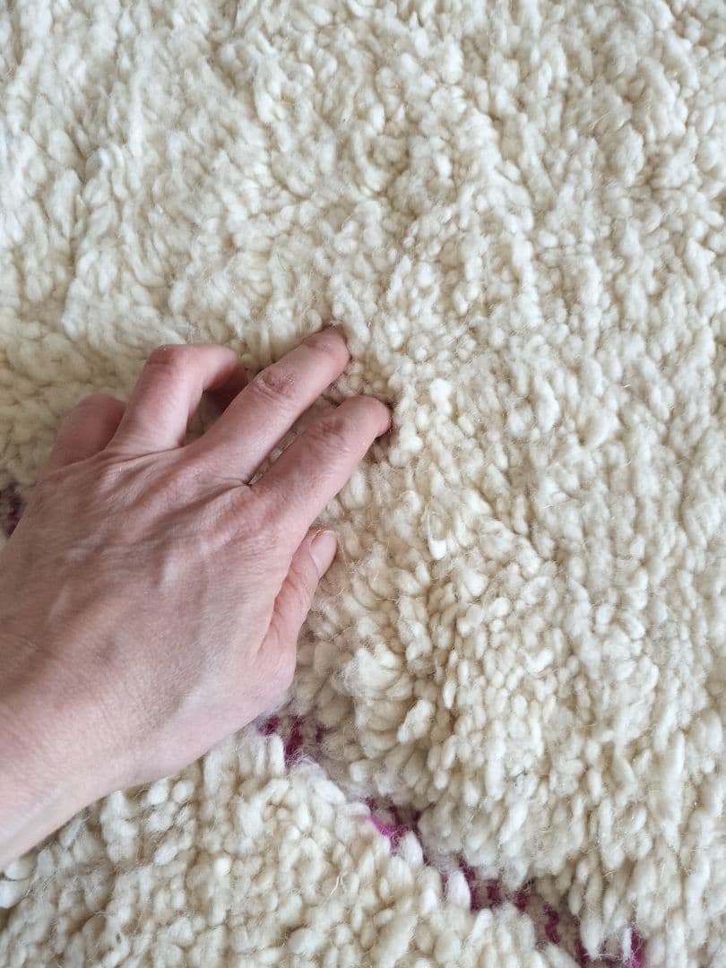 新品/アイボリーベースダイヤ柄平織りマゼンタピンク　ベニワレンNo.614