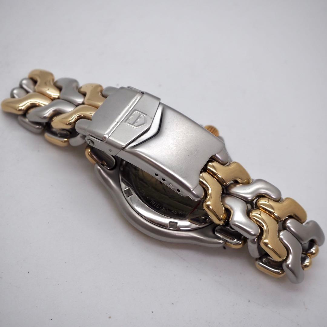 315 稼働【美品】タグホイヤー　時計　メンズ　箱付き　セル　コンビ　デイト