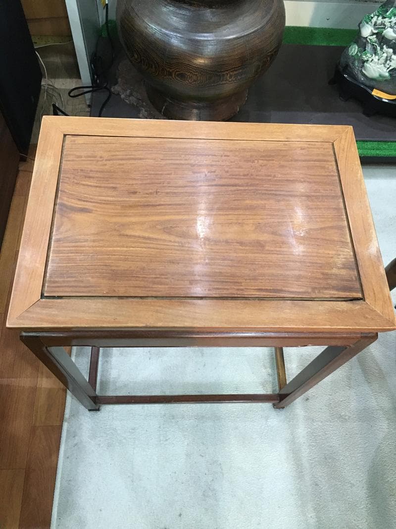 総花梨無垢！内BOX付き ネストテーブル 大