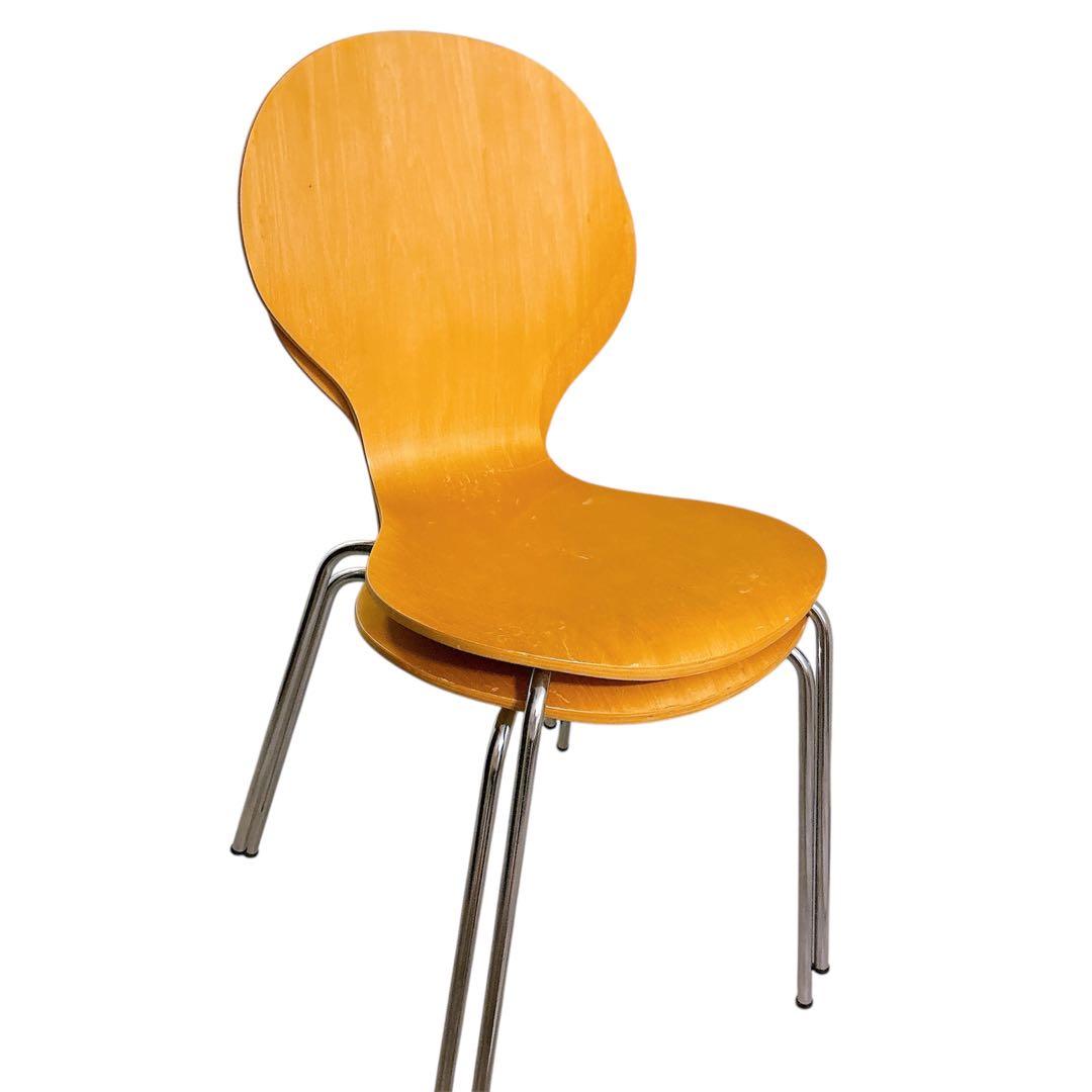 ダイニングチェア スタッキングチェア カフェ 木製 曲げ木 洋風 2脚セット