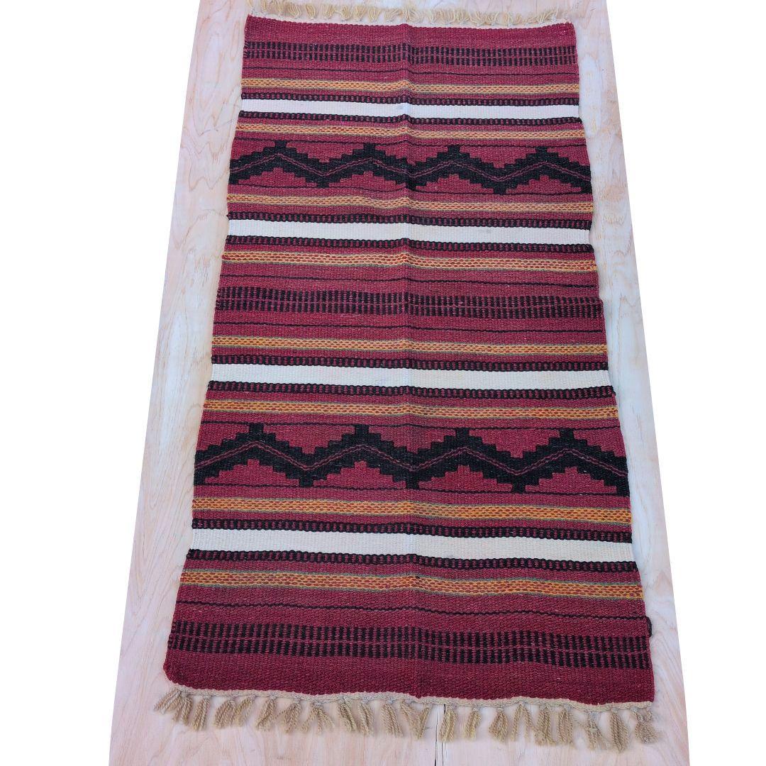 70x136cmペルシャ・キリム(6-1）じゅうたん・ギャッベ・玄関マット・ヨガ