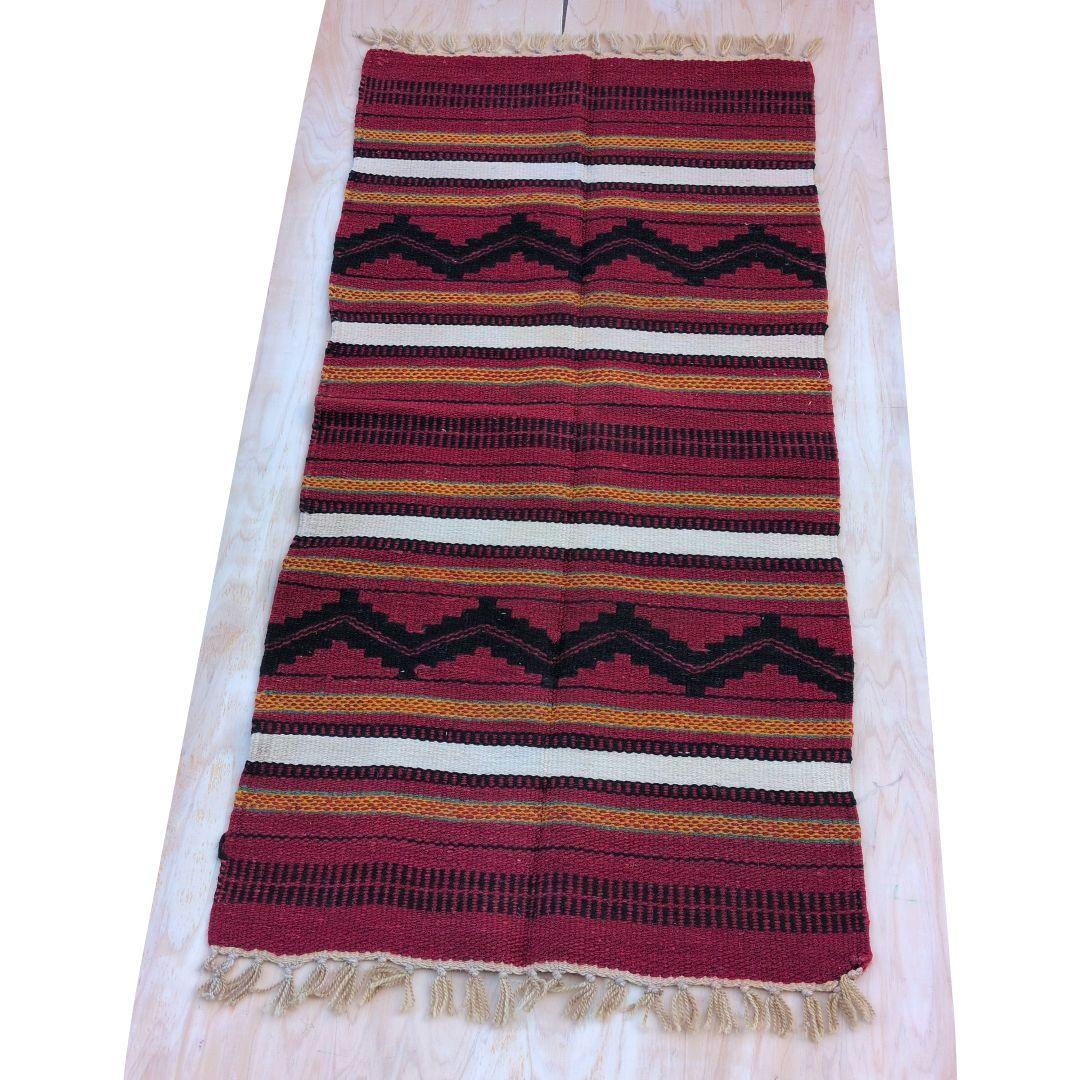 70x136cmペルシャ・キリム(6-1）じゅうたん・ギャッベ・玄関マット・ヨガ