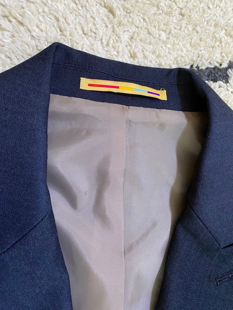 【美品】ORIHICA ネイビー ウォッシャブルスーツ 3点セット