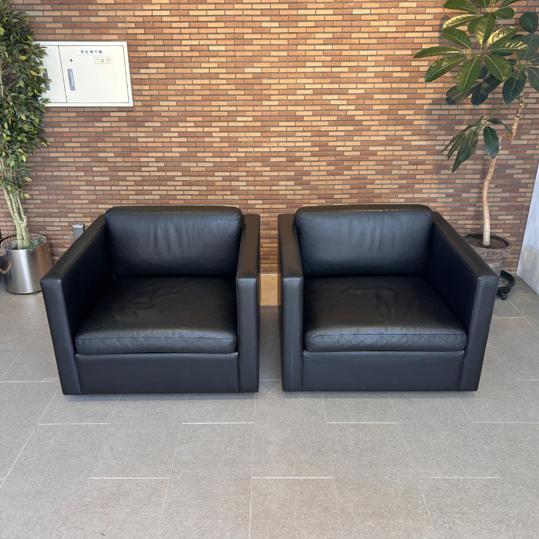 【希少・可変式】♥Knoll（ノル）本革 モジュール　一人掛けソファセット